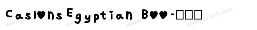 CaslonsEgyptian Boo字体转换